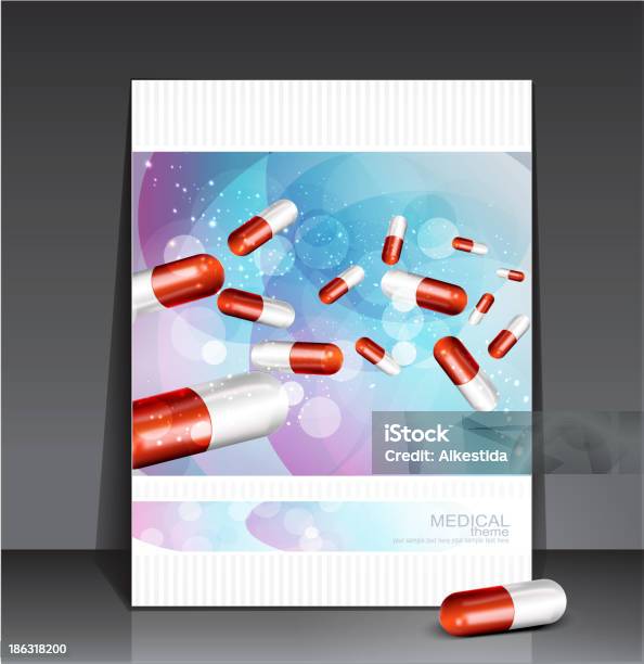 Vecteur Flyer Vecteurs libres de droits et plus d'images vectorielles de Antibiotique - Antibiotique, Bleu, Brillant