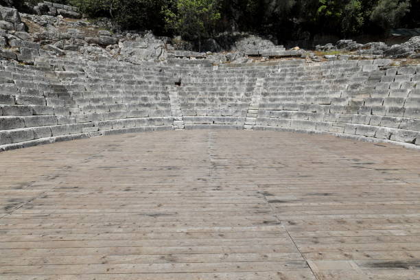 istock Cavea and orchestra, Hellenistic theatre dated in the mid-3rd.century BC, Butrint archaeological site. Vlore county-Albania-142 1863193892