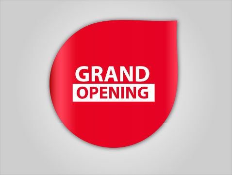 red flat sale web banner for grand opening