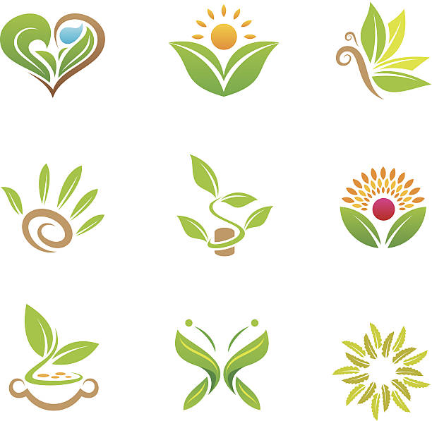 umweltfreundliche natur und gesunde green business für die welt - tea food tea crop pattern stock-grafiken, -clipart, -cartoons und -symbole