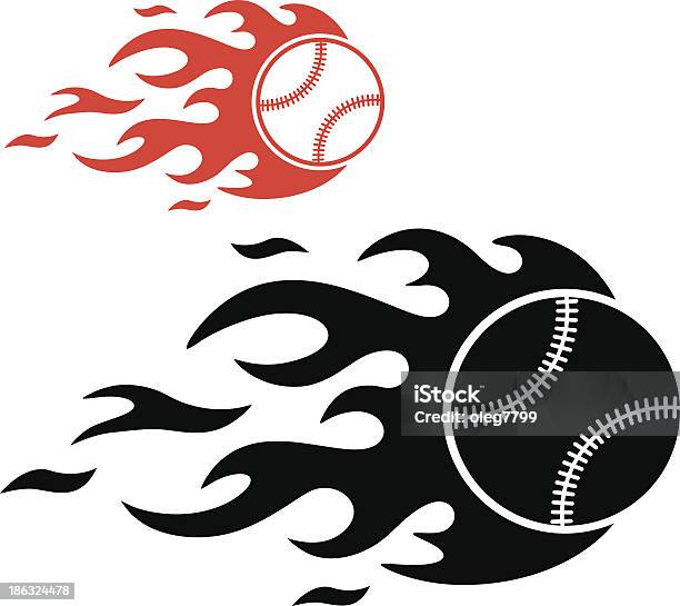 Baseball - Stockowe grafiki wektorowe i więcej obrazów Baseball - Baseball, Ogień, Piłka do baseballu