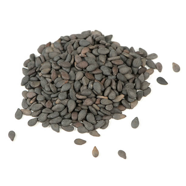 istock Black Sesame Seeds Isolated on White Background 186324586