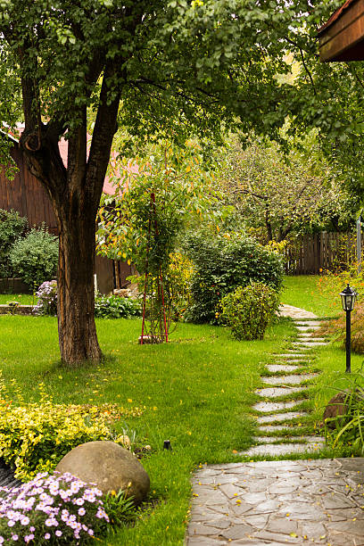istock Alley in a peaceful garden 186324666