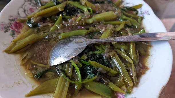 istock a plate of stir-fried kale 1863255137