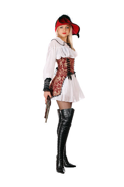 istock Young attractive blonde with gun 186326012