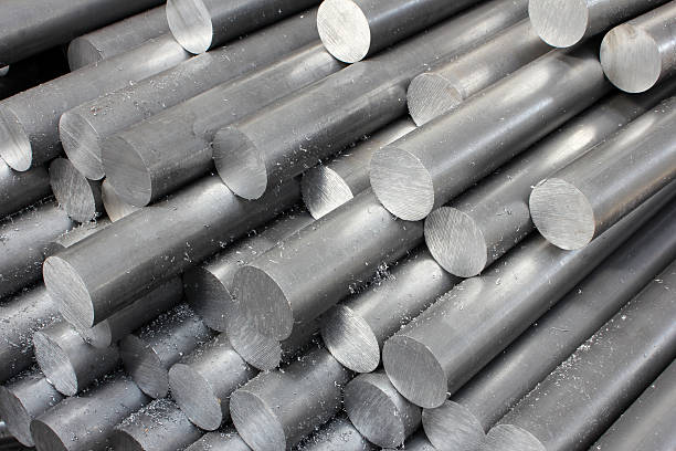 Solid aluminum tubes Solid aluminum tubes rebar production stock pictures, royalty-free photos & images