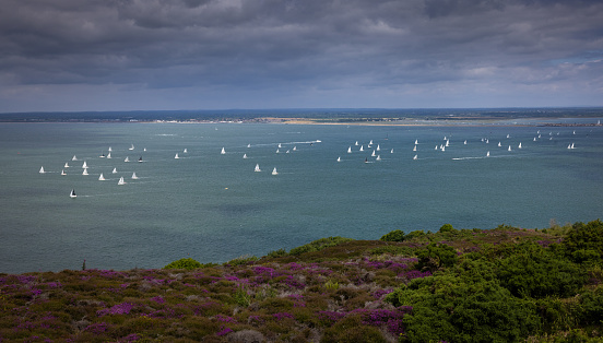 View from Isle of Wight across the Solent to the Mainland