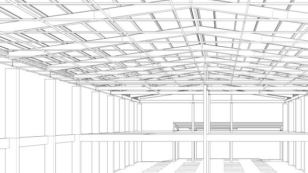 istock 3D illustration of industrial building 1863286791