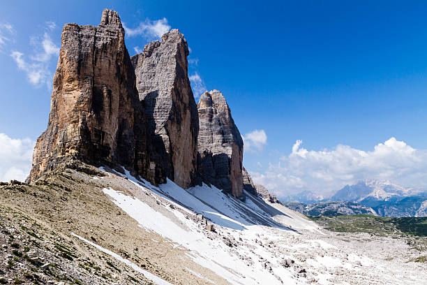 Tre Cime di Lavaredo, Dolomites, Italy stock photo