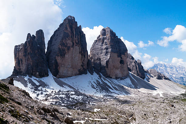 Tre Cime di Lavaredo, Dolomites, Italy stock photo