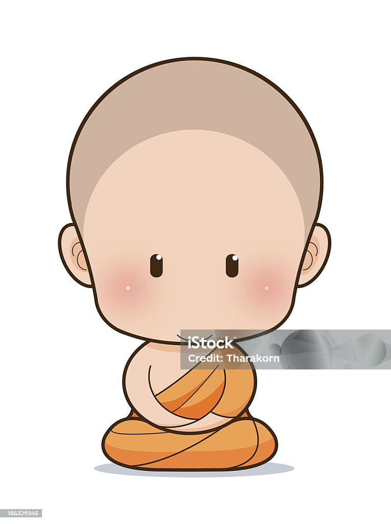 Buddhist Monk Cartoon Stock Illustration - Download Image Now - Adult,  Ancient, Art - iStock