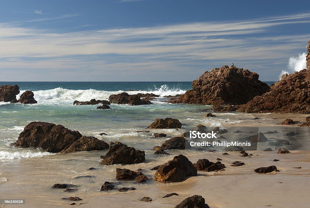 Escena de la playa - Foto de stock de Bahía libre de derechos