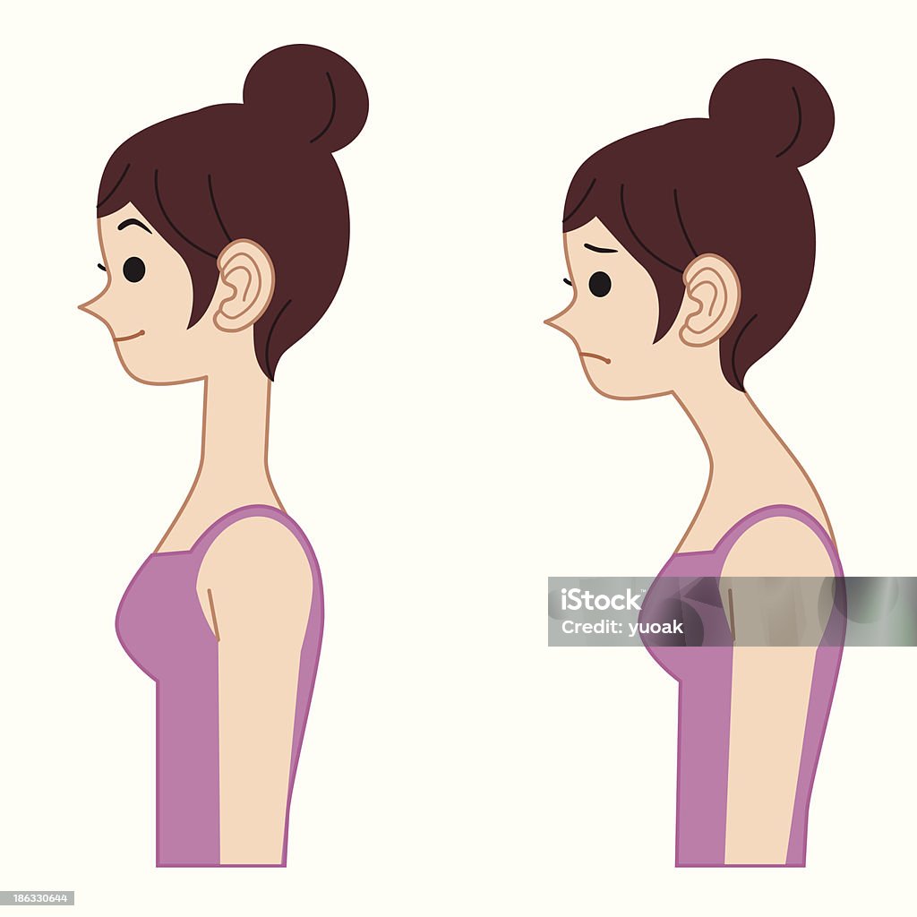 Mauvaise Posture de femme - clipart vectoriel de Mauvaise posture libre de droits