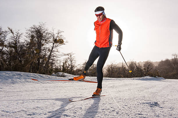 istock Nordic skier in action on snowy course 186331634