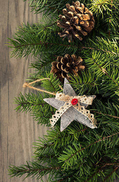 istock Christmas decoration on wooden background. 186331840
