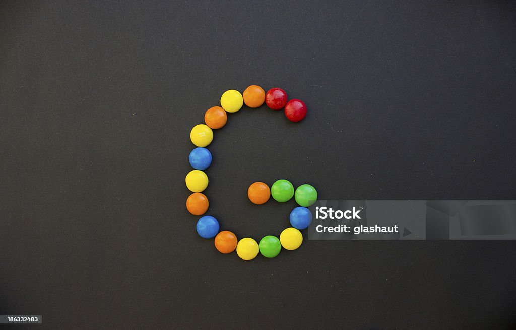 The Letter G The Letter G made from sweeties. Alphabet Stock Photo