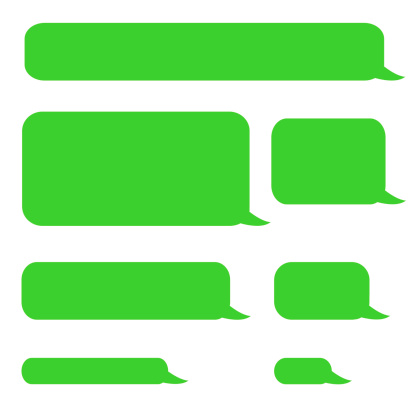 background phone sms chat bubbles in green colors