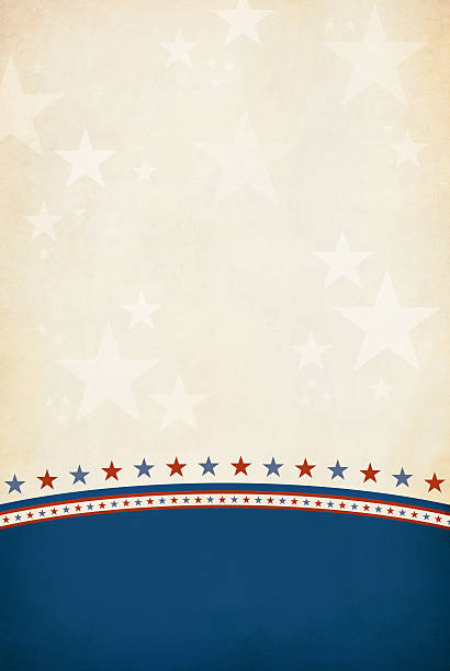 Red and Blue stars separating a blue and brown background