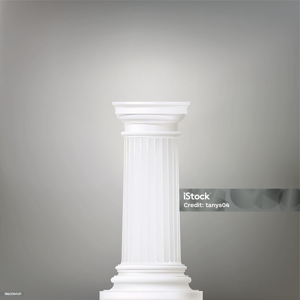 Sfondo architettonico, Dorico colonna - arte vettoriale royalty-free di Colonna architettonica