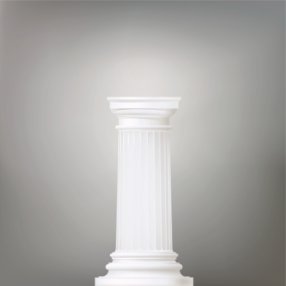 vector background with doric column