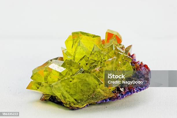 Crystal Macro Photo In Topaz Color Stock Photo - Download Image Now - Abstract, Beauty In Nature, Close-up