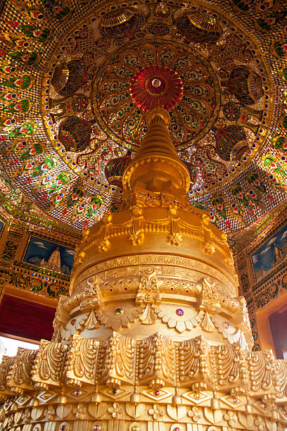 istock Golden Pagoda in Wat Pa sawangboon 186335609