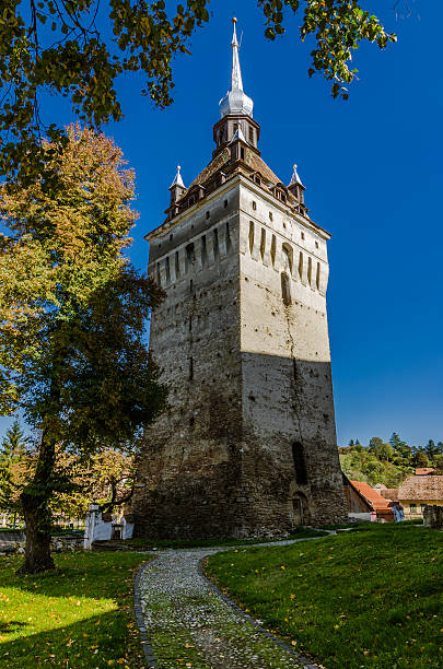 istock Saschiz, architecture in Transylvania 186336253