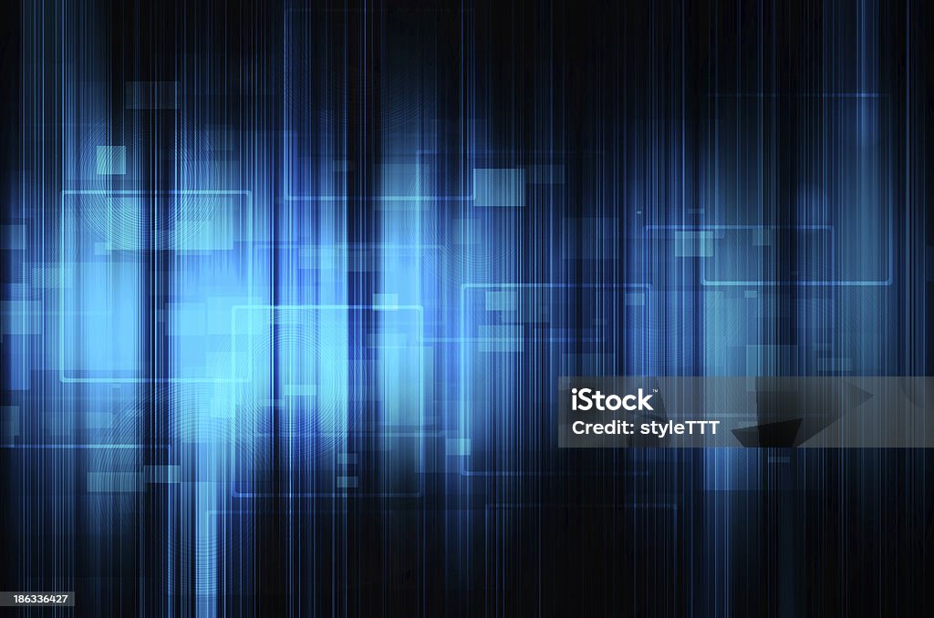 Abstract Blue Tech Background Stock Illustration - Download Image Now ...