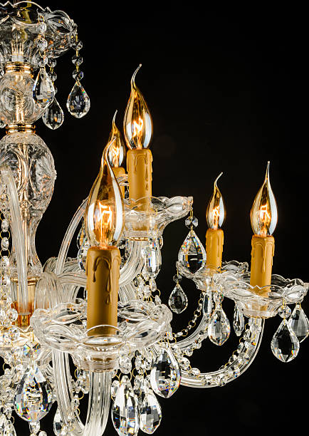 istock Contemporary glass chandelier fragment 186336459