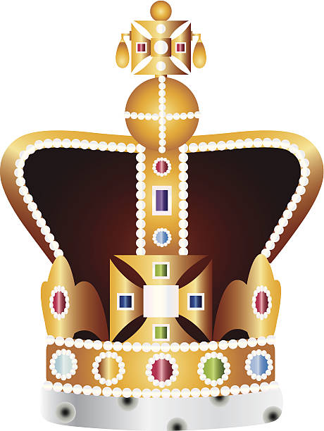 ilustraciones, imágenes clip art, dibujos animados e iconos de stock de inglés coronación crown jewels ilustración vectorial - charles i