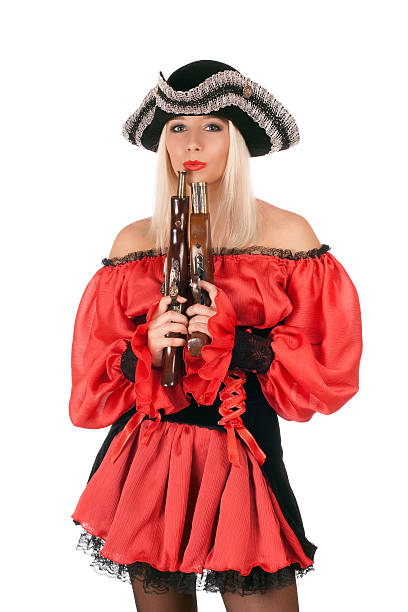 istock Hot young blonde with guns 186337574