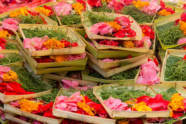 istock Traditional balinese offerings to gods 186337706