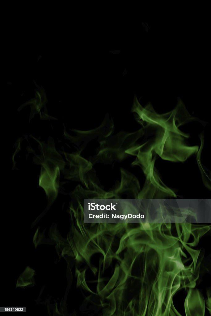 Vert feu sur fond noir - Photo de Abstrait libre de droits