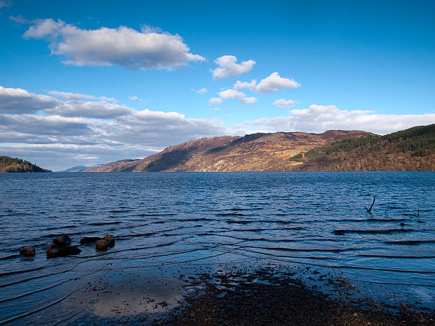 View over the famous Loch Ness stock photo