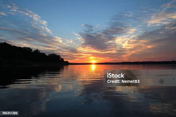 Sunrise On The Lake Stock Photo - Download Image Now - Cloud - Sky, Fog, Forest