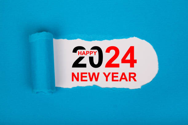 istock Torn Paper With Happy New Year 2024 On White Background 1863415191