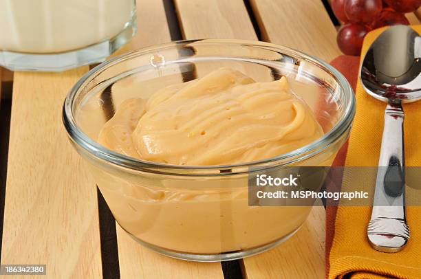 Butterscotch Pudding Stock Photo - Download Image Now - Butterscotch Candy, Cream - Dairy Product, Crockery