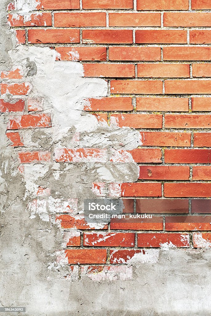 Fondo de pared grunge rojo - Foto de stock de Abandonado libre de derechos