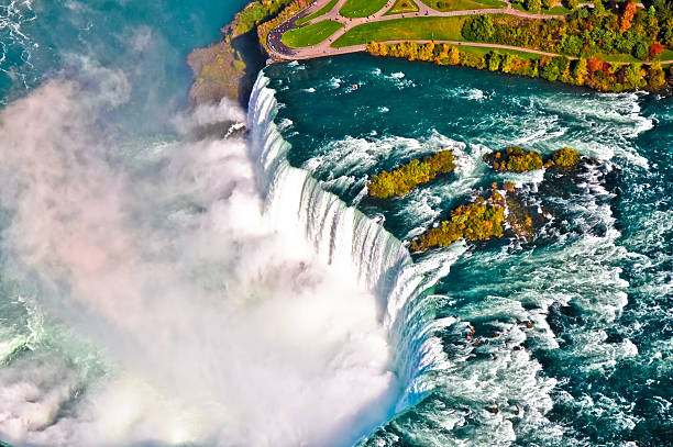 istock Aerial view of Niagara waterfall 186345896