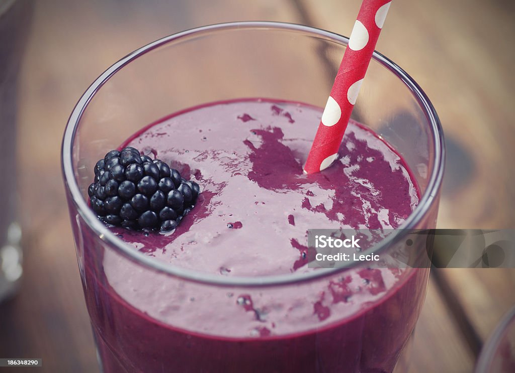 Blackbarry Smoothie Pink Color Stock Photo