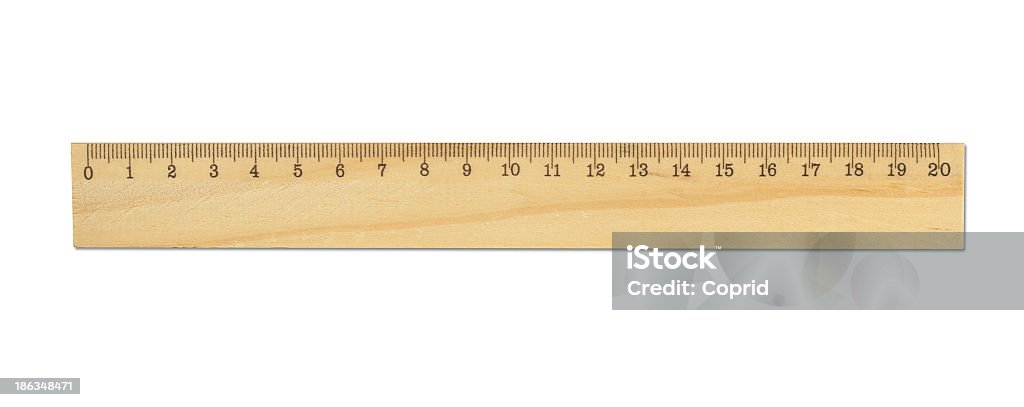 A 20cm wooden ruler on a white background Wood ruler isolated on white Ruler Stock Photo