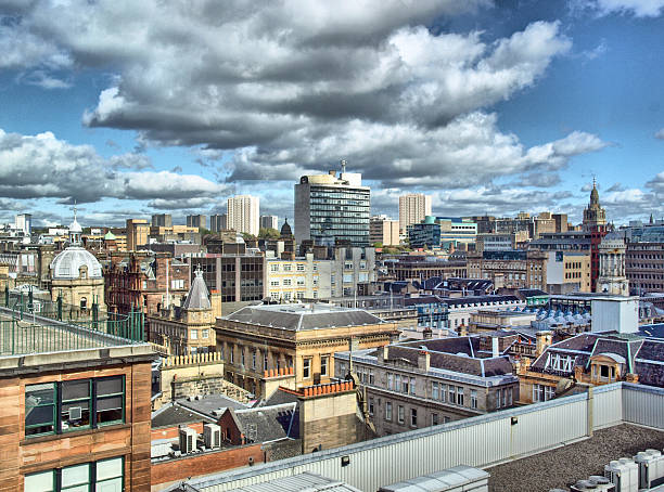 City of Glasgow - HDR View of the city of Glasgow in Scotland - High dynamic range glasgow scotland stock pictures, royalty-free photos & images