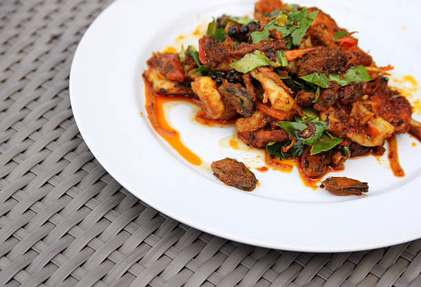 Asian style spicy seafood