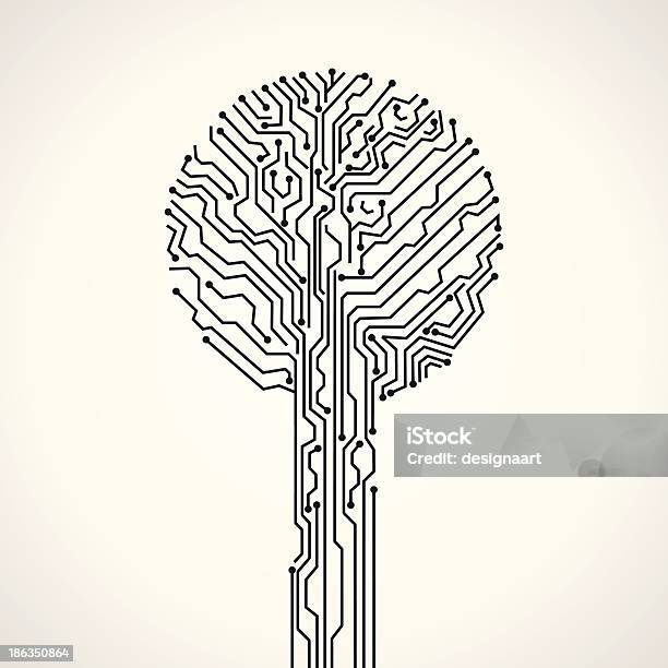 Tech Tree Stock Illustration - Download Image Now - Tree, Circuit Board ...