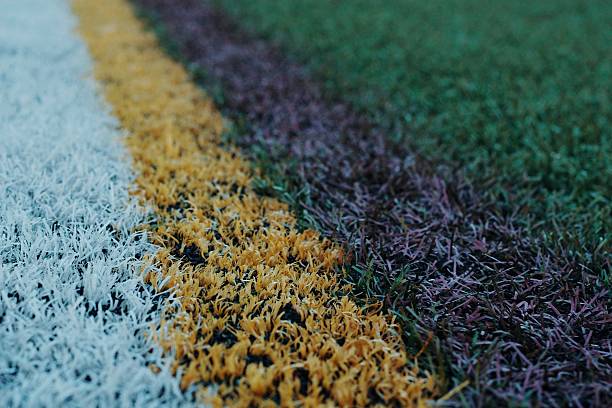 торф - soccer soccer field artificial turf man made material стоковые фото и изображения