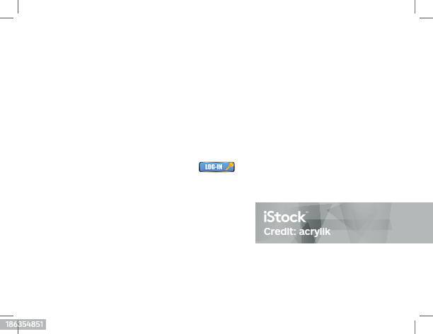 Pulsante Di Accesso - Immagini vettoriali stock e altre immagini di Accesso al sistema - Accesso al sistema, Bianco, Blu
