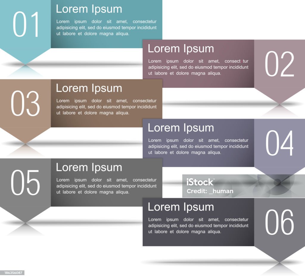 Design-Elemente mit Zahlen - Lizenzfrei Abstrakt Vektorgrafik