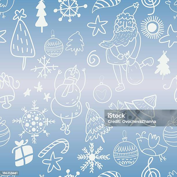 Sketchy Christmas Icons Background Stock Illustration - Download Image Now - Backgrounds, Candle, Candy Cane