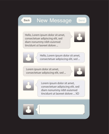 Message Type Text Box Vector Chat Frames Message Boxes For Your Text Stock Illustration ...