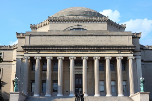 New York City, United States - Low Memorial Library at famous Columbia University in Upper Manhattan